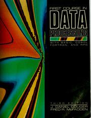 Cover of First course in data processing with BASIC, COBOL, FORTRAN, RPG by J. Daniel Couger