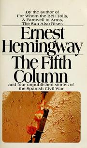 Cover of The fifth column by Ernest Hemingway