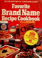 Front cover of Favorite brand name recipe cookbook by Editors of Consumer Guide