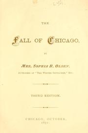 Front cover of The fall of Chicago by Olsen Mrs.