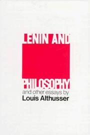 Cover of Lenin and philosophy, and other essays by Louis Althusser