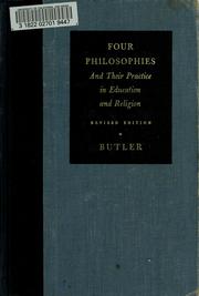 Cover of Four philosophies and their practice in education and religion by J. Donald Butler