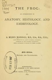 Cover of The frog by Arthur Milnes Marshall