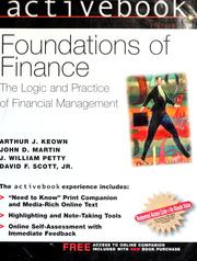 Cover of Foundations of finance by Arthur J. Keown