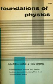 Cover of Foundations of physics by Robert Bruce Lindsay