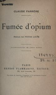 Front cover of Fumée d'opium by Claude Farrère