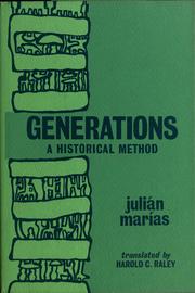 Front cover of El método histórico de las generaciones by Julián Marías