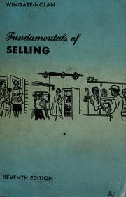 Front cover of Fundamentals of selling by John Williams Wingate