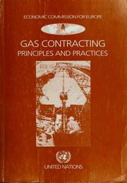 Front cover of Gas contracting principles and practices by Economic Commission for Europe