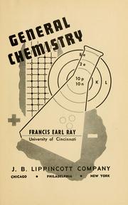 Front cover of General chemistry by Francis Earl Ray
