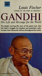 Cover of Gandhi, his life and message for the world by Fischer, Louis