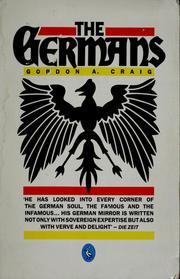 Cover of The Germans by Gordon Alexander Craig