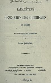 Front cover of Geschichte des Buddhismus in Indien by Jo-na-pa Trantha