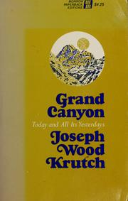 Cover of Grand Canyon by Joseph Wood Krutch
