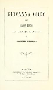 Cover of Giovanna Grey by Gabriello Giuffrida