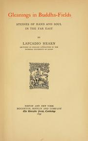 Front cover of Gleanings in Buddha fields by Lafcadio Hearn