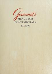 Cover of Gourmet's menus for contemporary living by Evie Righter
