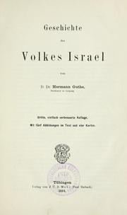 Front cover of Geschichte des Volkes Israel by Hermann Guthe