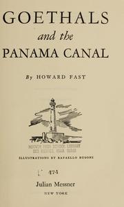 Front cover of Goethals and the Panama Canal by Howard Fast