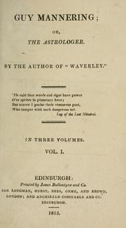 Cover of Guy Mannering by Sir Walter Scott