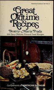 Cover of Great oldtime recipes by Beatriz-Maria Prada