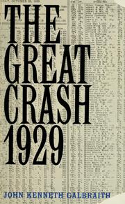 Cover of The great crash, 1929 by John Kenneth Galbraith