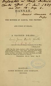 Cover of Hannah by Louisa J. Hall