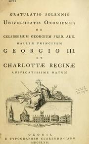 Cover of Gratulatio solennis Universitatis Oxoniensis by University of Oxford
