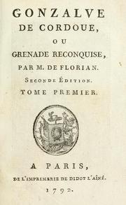 Cover of Gonzalve de Cordoue by Florian