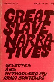 Cover of Great slave narratives by Arna Bontemps