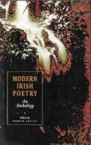 Cover of Modern Irish Poetry by Patrick Crotty