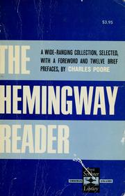 Cover of The Hemingway reader by Ernest Hemingway