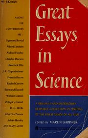 Front cover of Great Essays in Science by Martin Gardner