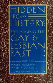 Front cover of Hidden from History by Martin B. Duberman