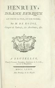 Front cover of Henri IV by Barnabé Farmian Durosoy