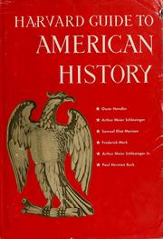 Front cover of Harvard guide to American history by Oscar Handlin