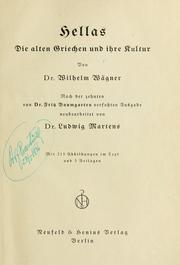 Cover of Hellas by Wilhelm Wägner