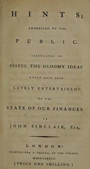 Cover of Hints by Sinclair, John Sir