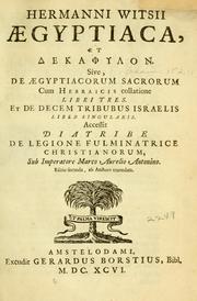 Front cover of Hermanni Witsii Aegyptiaca et Dekaphylon by Herman Witsius