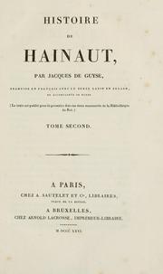 Cover of Histoire de Hainaut by Jacques de Guyse