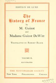 Cover of The history of France by François Guizot
