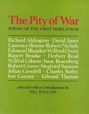 Front cover of The Pity of war by Jill Balcon