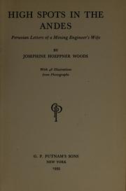 Front cover of High spots in the Andes by Josephine Hoeppner Woods