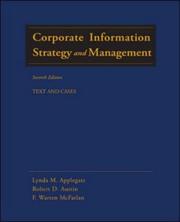 Front cover of Corporate information strategy and management : text and cases by Lynda M. Applegate