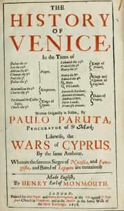 Front cover of Historia vinetiana by Paolo Paruta