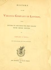 Cover of History of the Virginia Company of London by Edward D. Neill