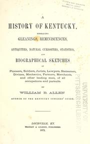 Front cover of A history of Kentucky by William B. Allen