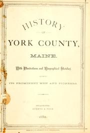 Front cover of History of York County, Maine by W. W. Clayton