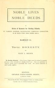 Cover of Honesty by Kate L. Brown