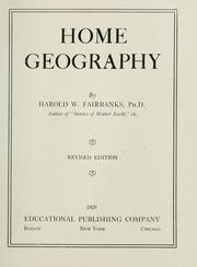 Cover of Home geography by Harold W. Fairbanks